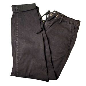 Avec Les Filles Black Drawstring Cuffed Jogger Jeans Size 26